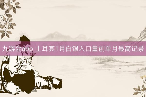 九游会app 土耳其1月白银入口量创单月最高记录