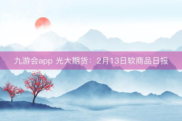 九游会app 光大期货：2月13日软商品日报