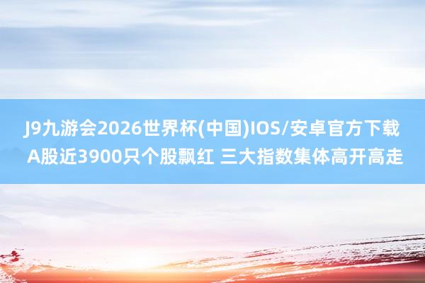 J9九游会2026世界杯(中国)IOS/安卓官方下载 A股近3900只个股飘红 三大指数集体高开高走
