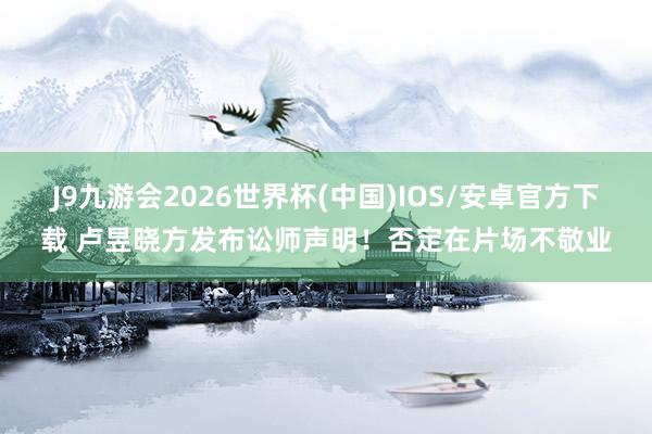 J9九游会2026世界杯(中国)IOS/安卓官方下载 卢昱晓方发布讼师声明!否定在片场不敬业