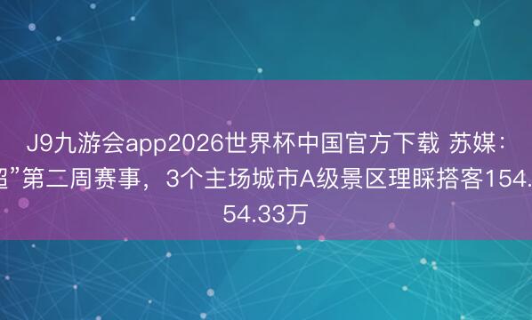 J9九游会app2026世界杯中国官方下载 苏媒：“苏超”第二周赛事，3个主场城市A级景区理睬搭客154.33万