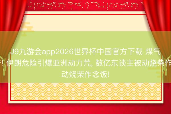 J9九游会app2026世界杯中国官方下载 煤气涨4倍! 伊朗危险引爆亚洲动力荒， 数亿东谈主被动烧柴作念饭!