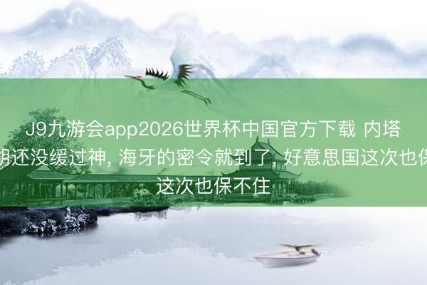 J9九游会app2026世界杯中国官方下载 内塔尼亚胡还没缓过神, 海牙的密令就到了, 好意思国这次也保不住