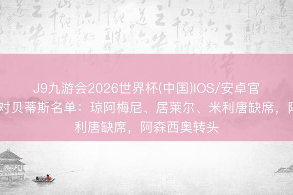J9九游会2026世界杯(中国)IOS/安卓官方下载 皇马对贝蒂斯名单：琼阿梅尼、居莱尔、米利唐缺席，阿森西奥转头