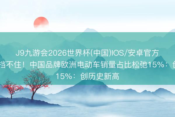 J9九游会2026世界杯(中国)IOS/安卓官方下载 关税挡不住！中国品牌欧洲电动车销量占比松弛15%：创历史新高