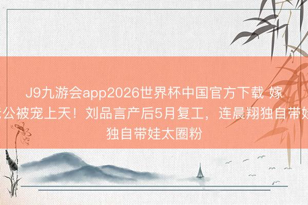 J9九游会app2026世界杯中国官方下载 嫁小7岁老公被宠上天！刘品言产后5月复工，连晨翔独自带娃太圈粉