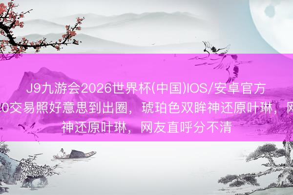 J9九游会2026世界杯(中国)IOS/安卓官方下载 阚清子520交易照好意思到出圈，琥珀色双眸神还原叶琳，网友直呼分不清