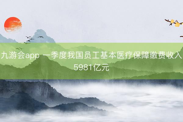 九游会app 一季度我国员工基本医疗保障缴费收入5981亿元