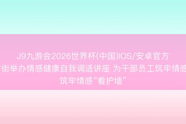 J9九游会2026世界杯(中国)IOS/安卓官方下载 钟村街举办情感健康自我调适讲座 为干部员工筑牢情感“看护墙”